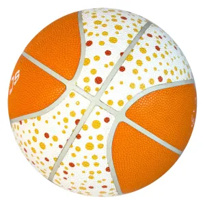 Custom Digital-Print Basketball  Dotted Orange & White Panels