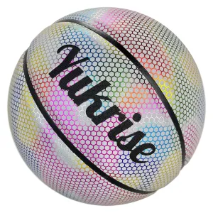 Custom Honeycomb Rainbow Reflective Basketball