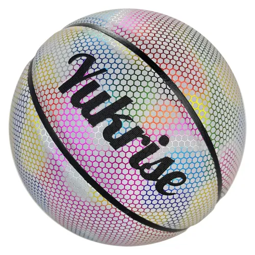 Custom Honeycomb Rainbow Reflective Basketball