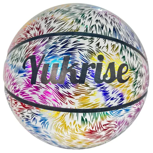 Custom Rainbow Grass Reflective Basketball