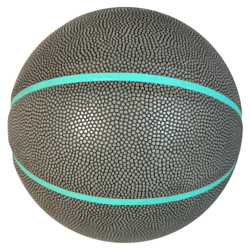 Turquoise mid-tire black custom training basketball