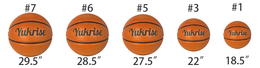 customized basketball size options